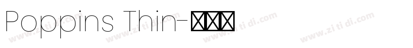 Poppins Thin字体转换